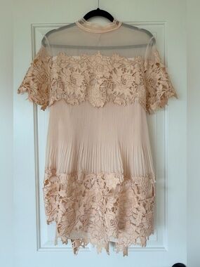 Free People X Saylor Hollie Mini Dress in Blush L NWOT